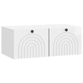 Wandmontierter TV-Schrank Hochglanz Weiß 78,5 x 41 x 30 cm