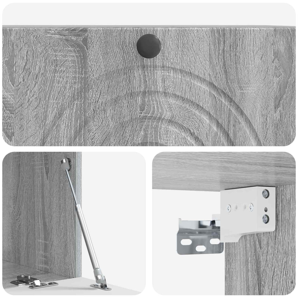 Wandmontierter TV-Schrank Graues Sonoma 78,5 x 41 x 30 cm