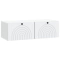 Wandmontierter TV-Schrank Weiß 99 x 41 x 30 cm Holzwerkstoff