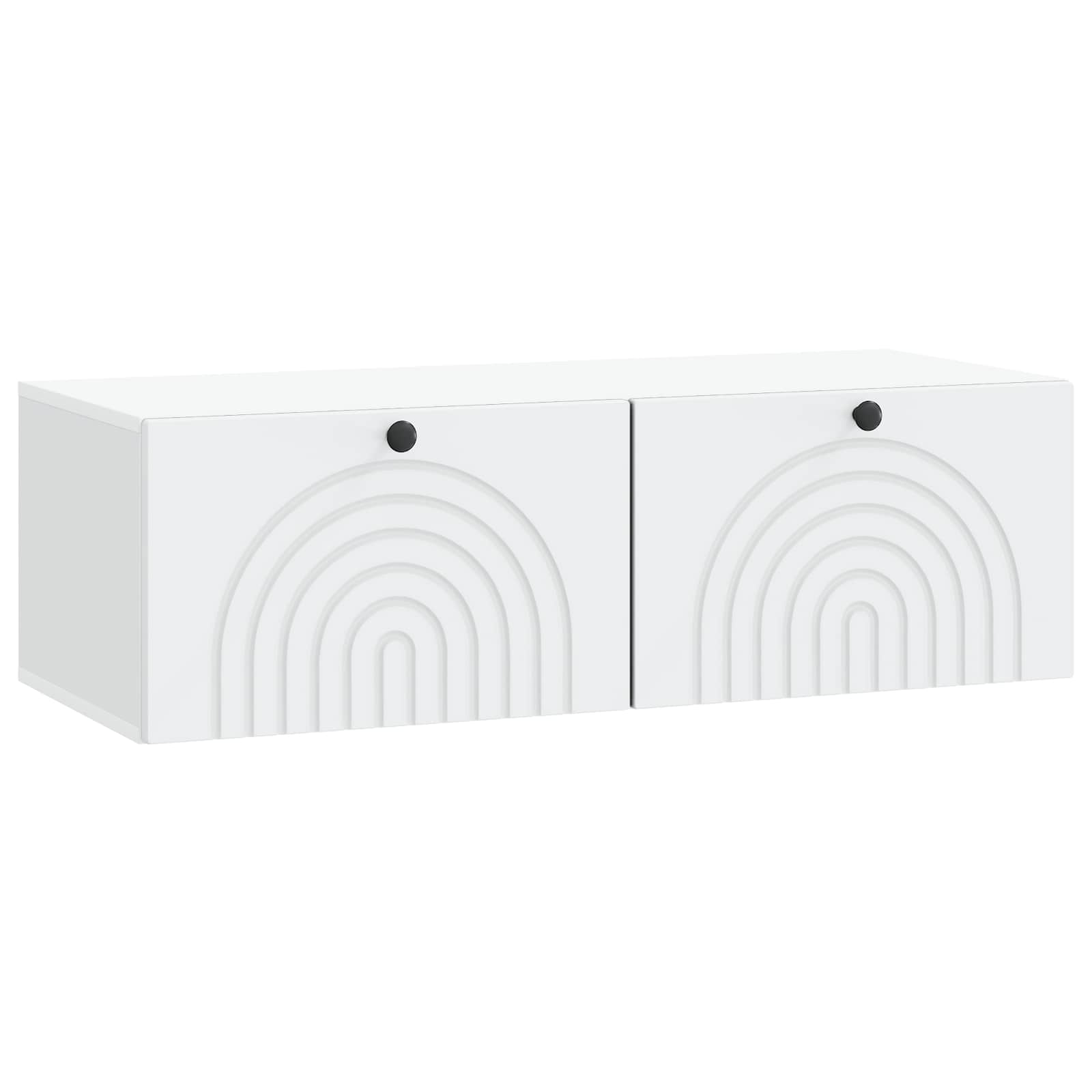 Wandmontierter TV-Schrank Weiß 99 x 41 x 30 cm Holzwerkstoff