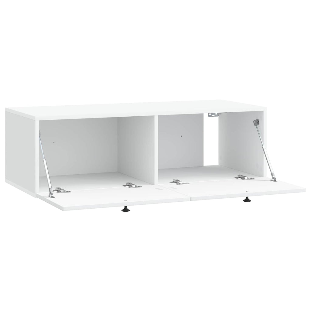 Wandmontierter TV-Schrank Weiß 99 x 41 x 30 cm Holzwerkstoff
