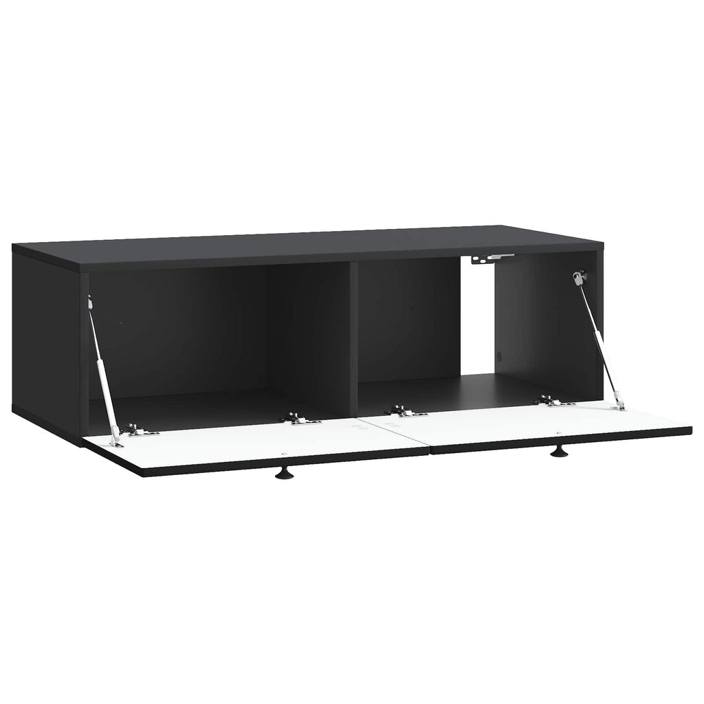 Wandmontierter TV-Schrank Schwarz 99 x 41 x 30 cm Holzwerkstoff