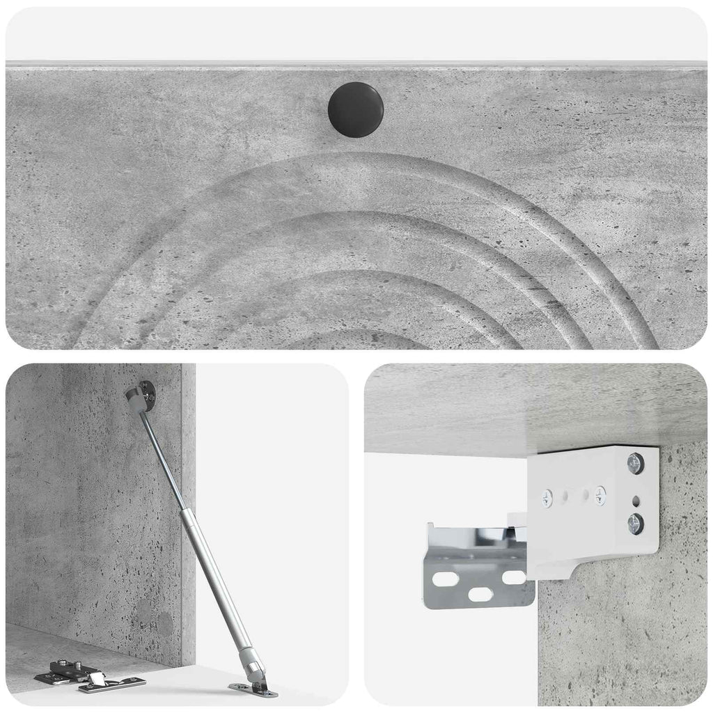 Wandmontierter TV-Schrank Betongrau 99 x 41 x 30 cm
