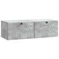 Wandmontierter TV-Schrank Betongrau 99 x 41 x 30 cm