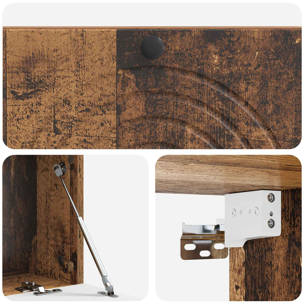 Wandmontierter TV-Schrank Altholz 99 x 41 x 30 cm Holzwerkstoff