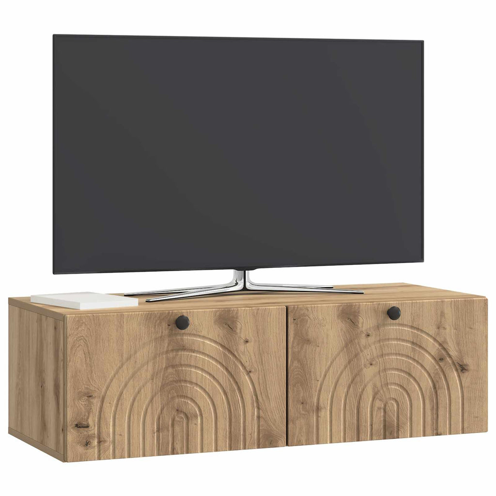 Wandmontierter TV-Schrank Artisan-Eiche 99 x 41 x 30 cm