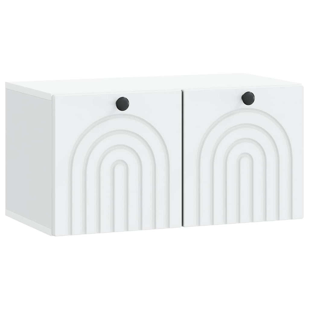 Wandmontierter TV-Schrank Weiß 59,5 x 31 x 30 cm Holzwerkstoff