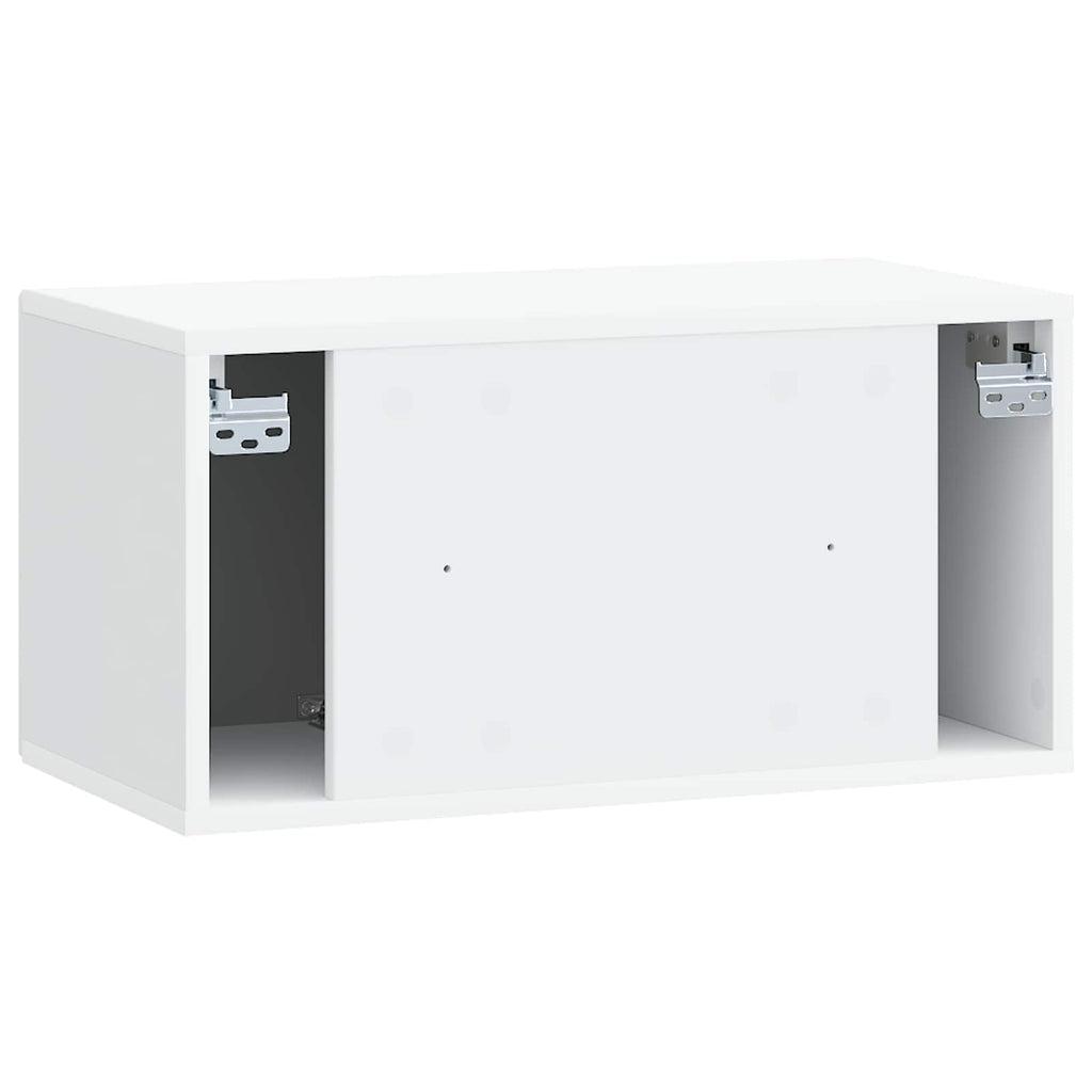 Wandmontierter TV-Schrank Weiß 59,5 x 31 x 30 cm Holzwerkstoff