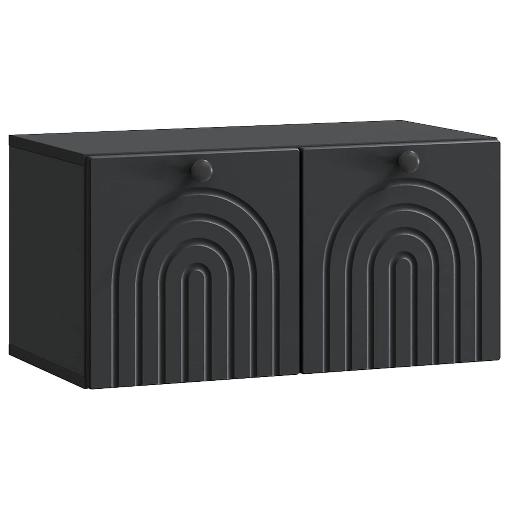 Wandmontierter TV-Schrank Schwarz 59,5 x 31 x 30 cm