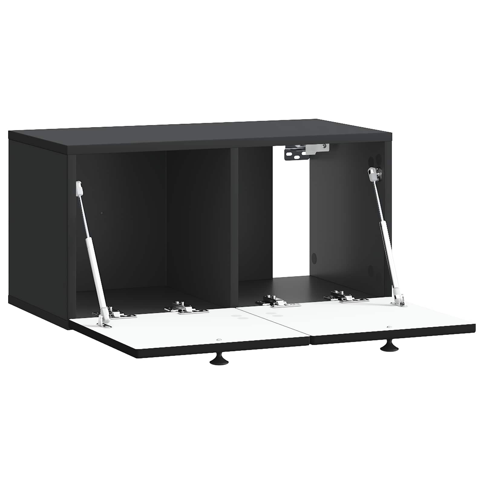 Wandmontierter TV-Schrank Schwarz 59,5 x 31 x 30 cm