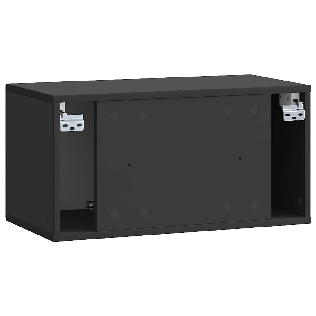 Wandmontierter TV-Schrank Schwarz 59,5 x 31 x 30 cm