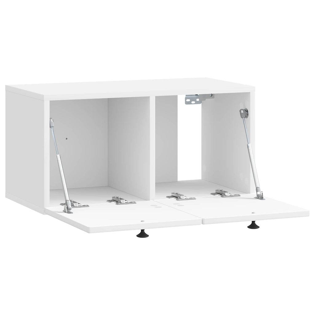 Wandmontierter TV-Schrank Hochglanz Weiß 59,5 x 31 x 30 cm