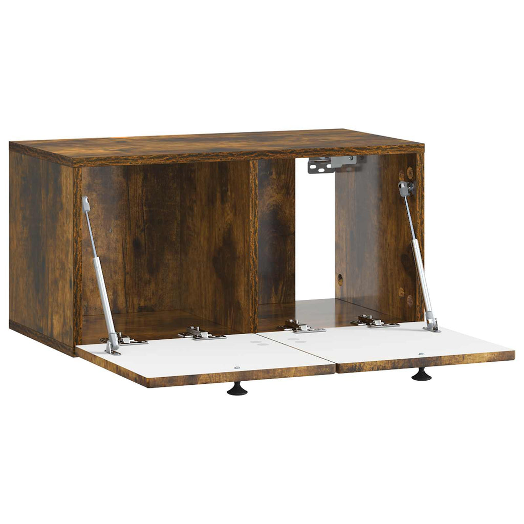 Wandmontierter TV-Schrank Geräucherte Eiche 59,5 x 31 x 30 cm
