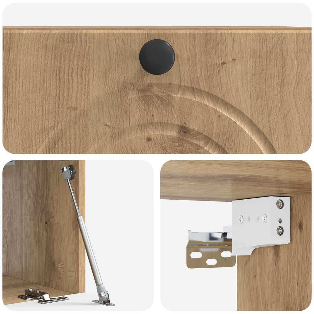 Wandmontierter TV-Schrank Artisan-Eiche 59,5 x 31 x 30 cm