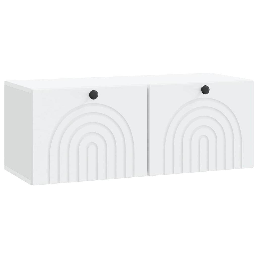 Wandmontierter TV-Schrank Weiß 78,5 x 31 x 30 cm Holzwerkstoff