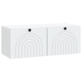 Wandmontierter TV-Schrank Weiß 78,5 x 31 x 30 cm Holzwerkstoff