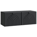 Wandmontierter TV-Schrank Schwarz 78,5 x 31 x 30 cm