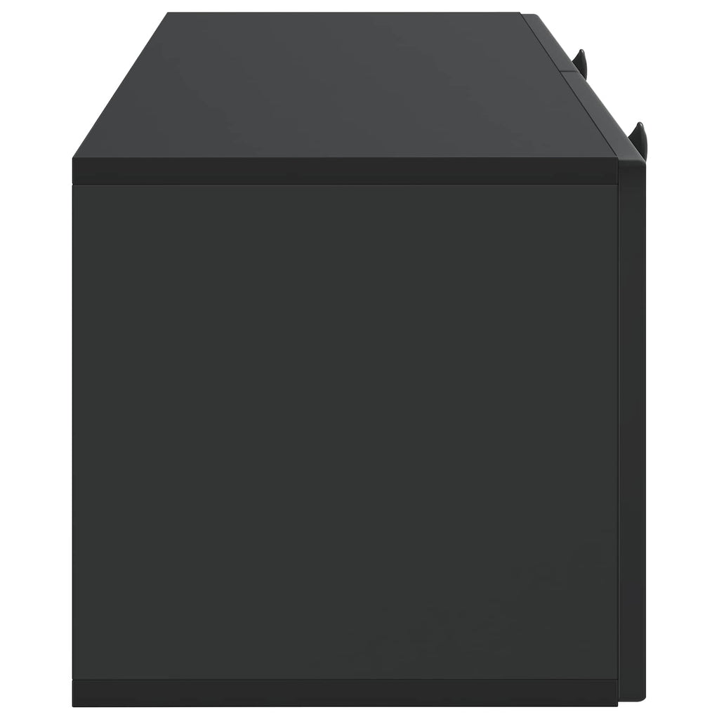 Wandmontierter TV-Schrank Schwarz 78,5 x 31 x 30 cm