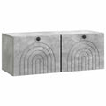 Wandmontierter TV-Schrank Betongrau 78,5 x 31 x 30 cm