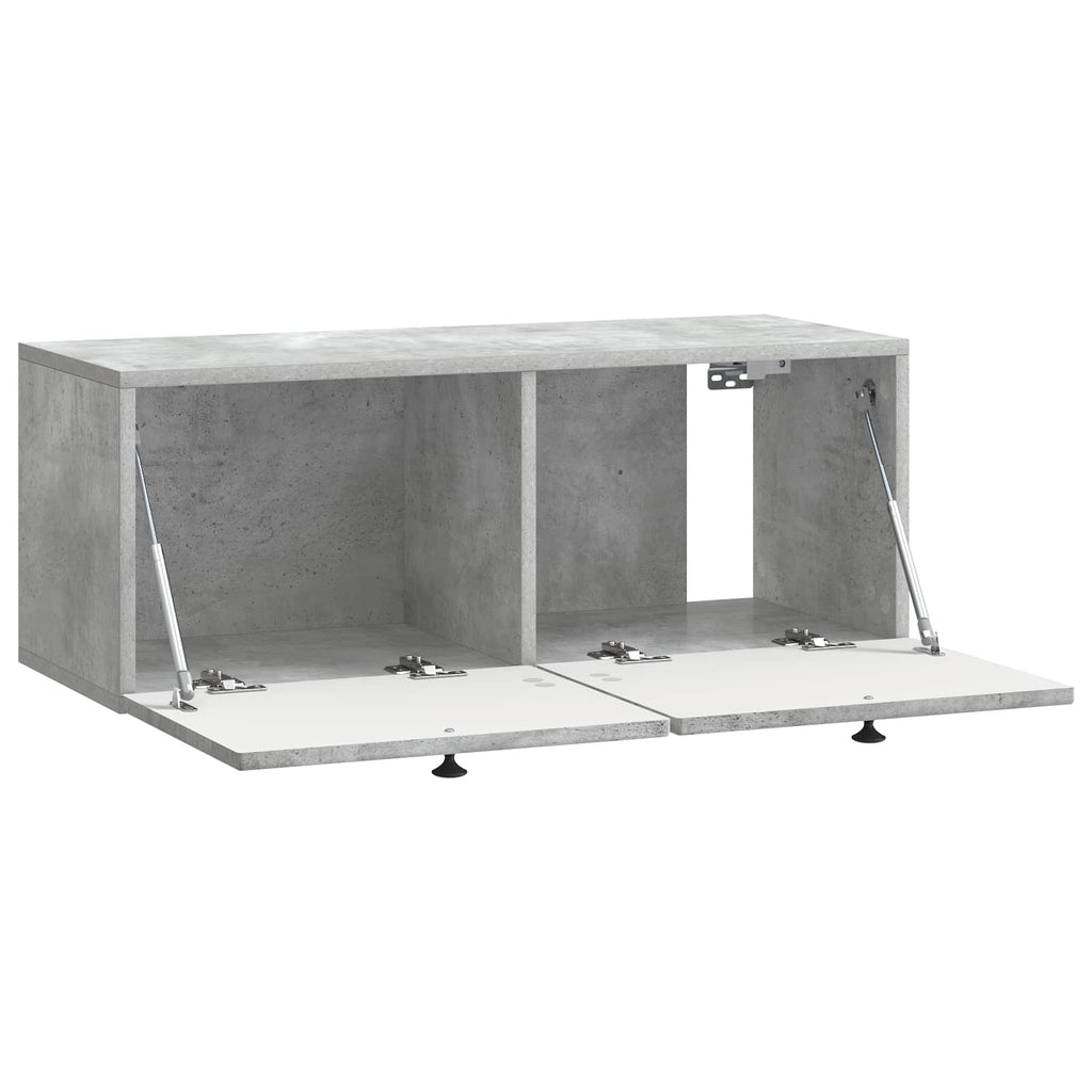Wandmontierter TV-Schrank Betongrau 78,5 x 31 x 30 cm