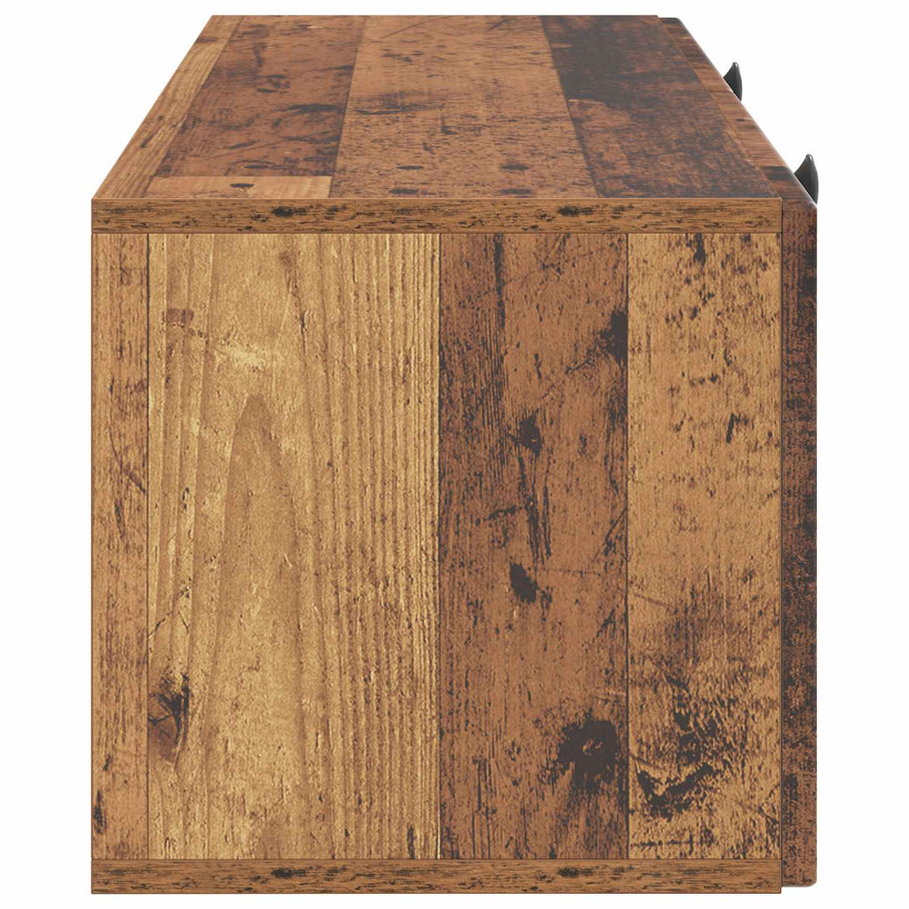 Wandmontierter TV-Schrank Altholz 78,5 x 31 x 30 cm