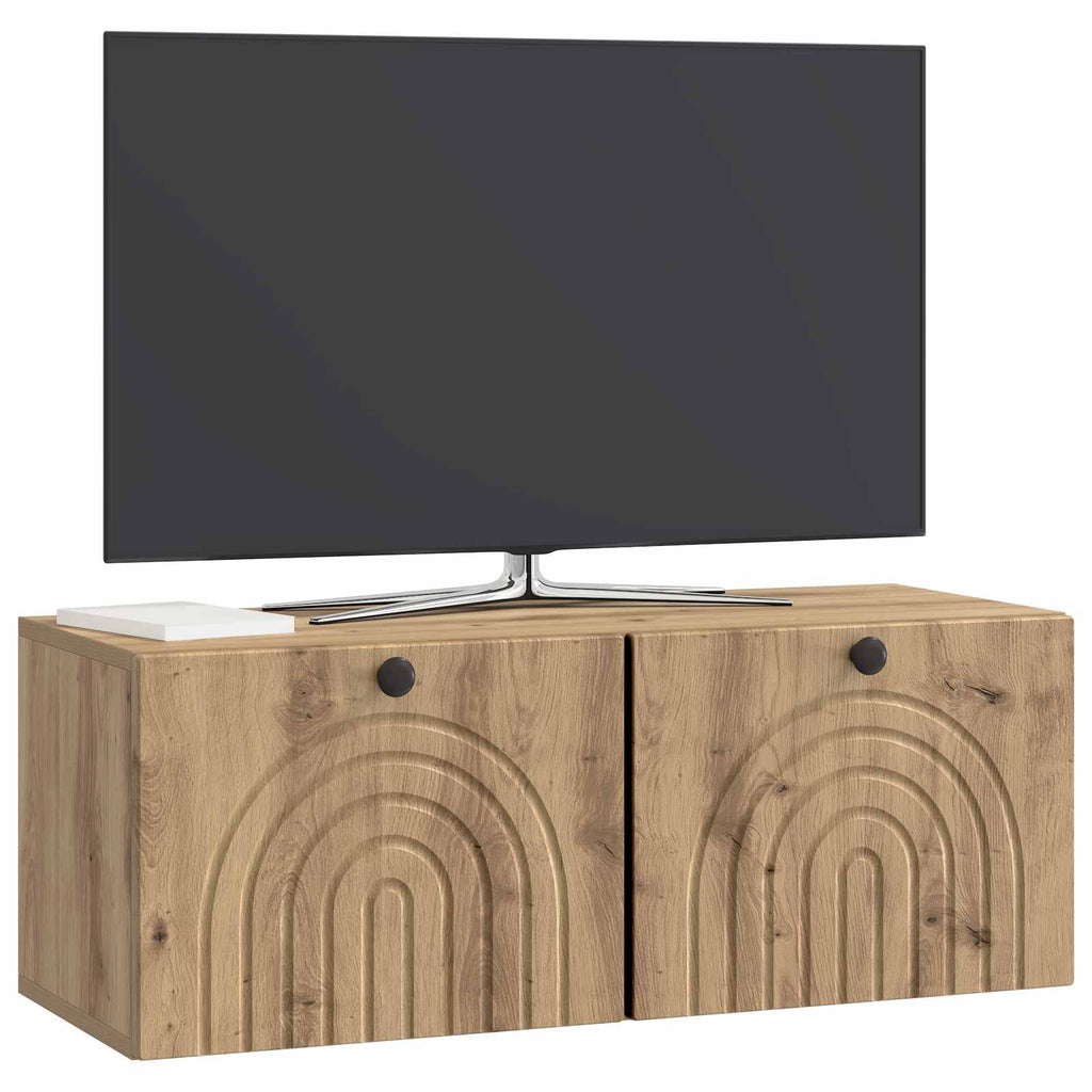 Wandmontierter TV-Schrank Artisan-Eiche 78,5 x 31 x 30 cm