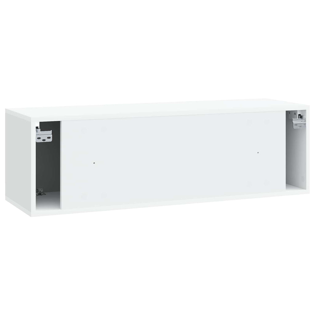 Wandmontierter TV-Schrank Weiß 98 x 31 x 30 cm Holzwerkstoff