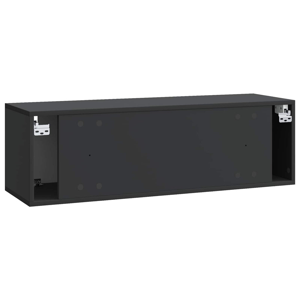 Wandmontierter TV-Schrank Schwarz 98 x 31 x 30 cm Holzwerkstoff