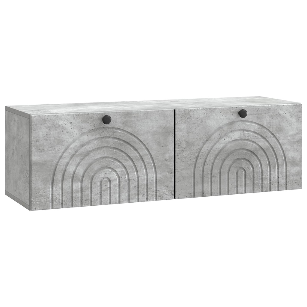 Wandmontierter TV-Schrank Betongrau 98 x 31 x 30 cm