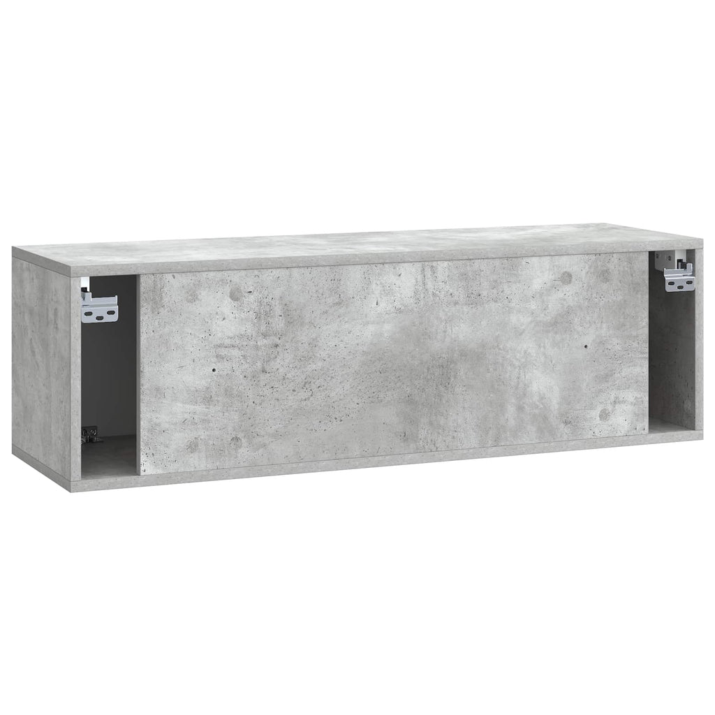 Wandmontierter TV-Schrank Betongrau 98 x 31 x 30 cm