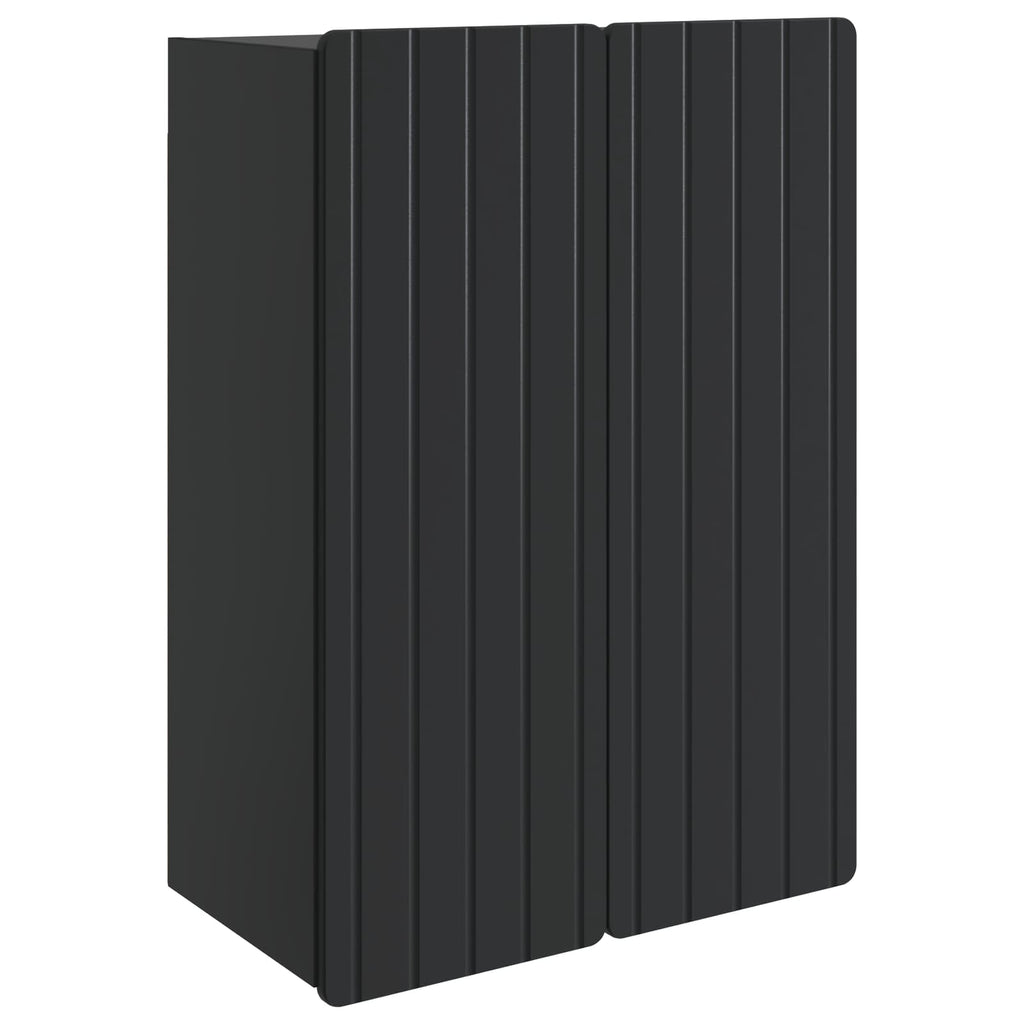 Wandschrank Schwarz 66 x 34,5 x 92 cm Holzwerkstoff