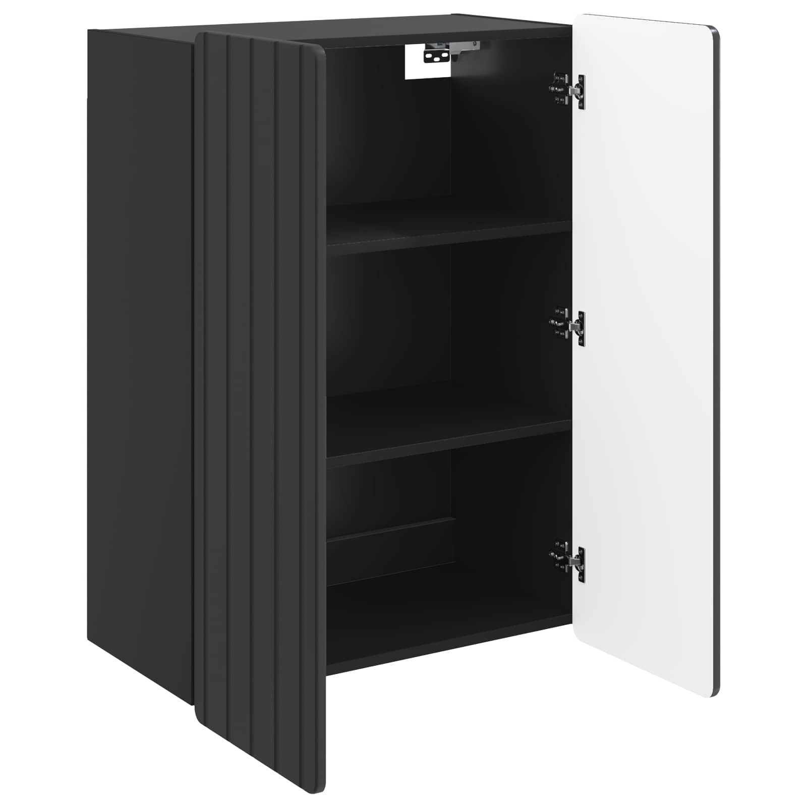 Wandschrank Schwarz 66 x 34,5 x 92 cm Holzwerkstoff
