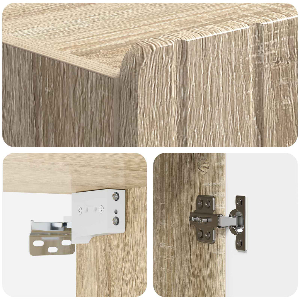 Wandschrank Sonoma-Eiche 66 x 34,5 x 92 cm Holzwerkstoff
