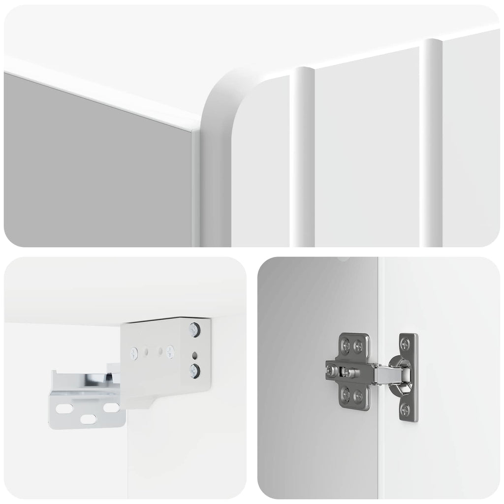 Wandschrank Hochglanz Weiß 66 x 34,5 x 92 cm Holzwerkstoff