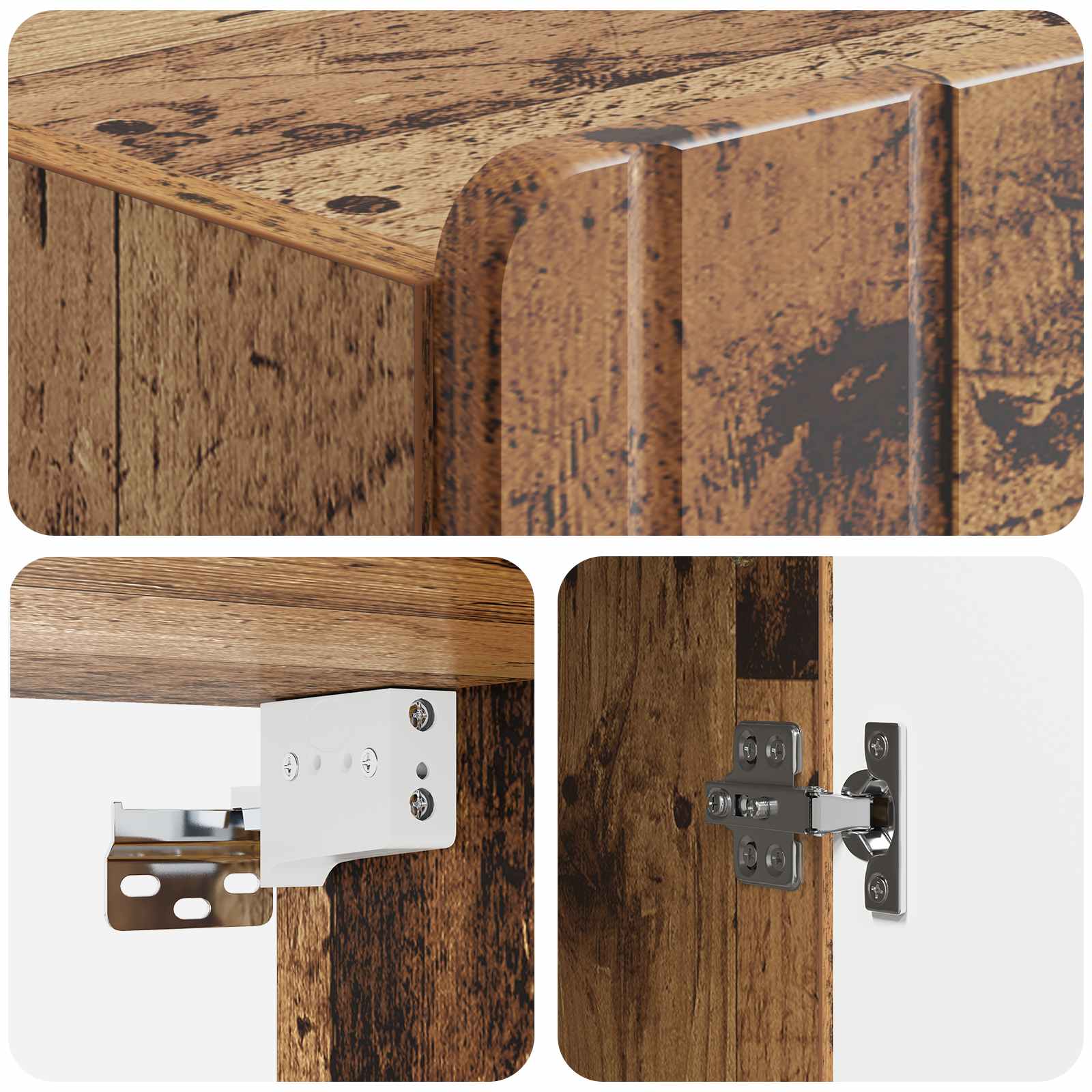 Wandschrank Altholz 66 x 34,5 x 92 cm Holzwerkstoff