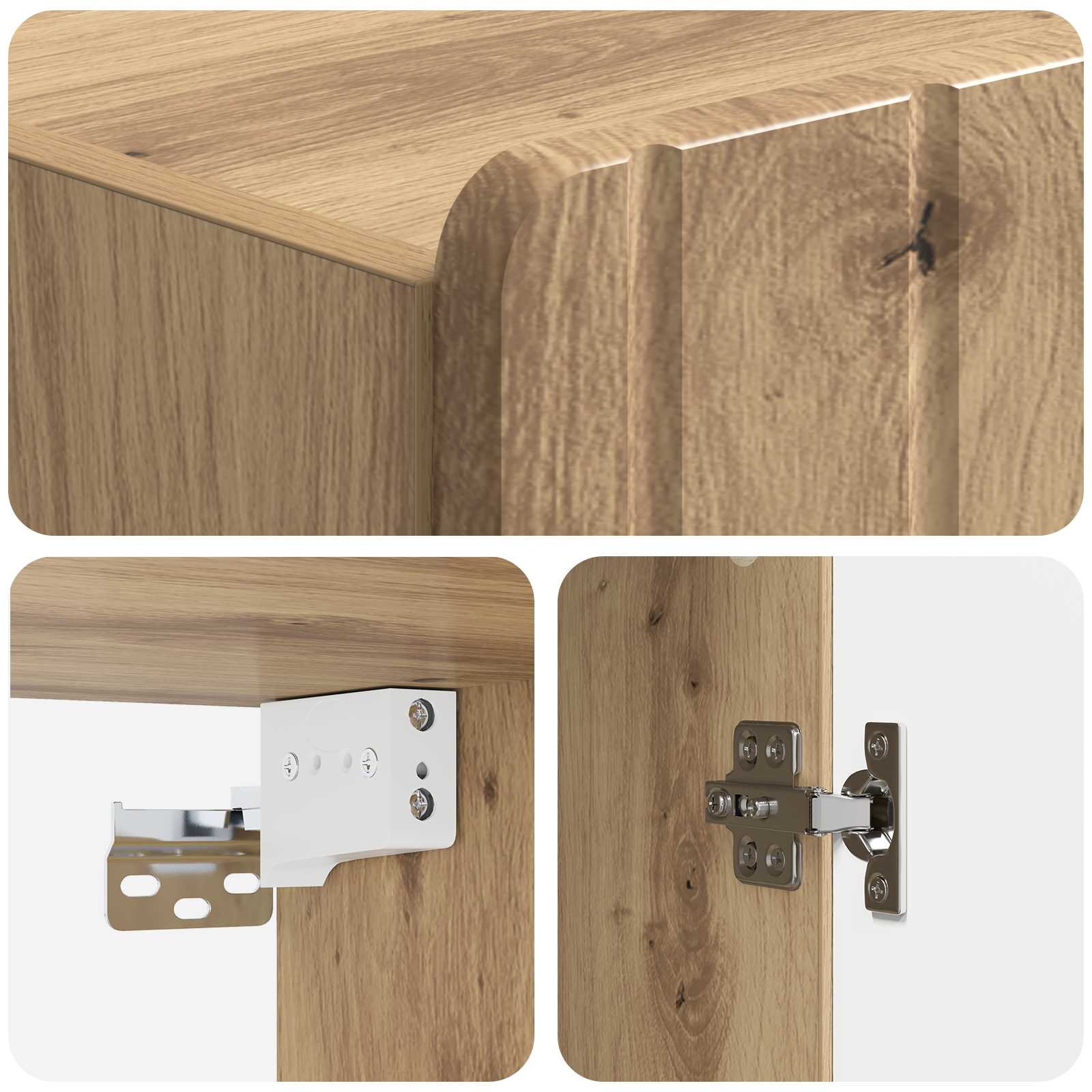 Wandschrank Artisan-Eiche 66 x 34,5 x 92 cm Holzwerkstoff