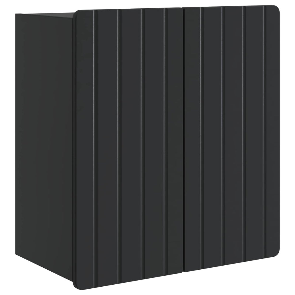 Wandschrank Schwarz 59 x 31 x 64 cm Holzwerkstoff