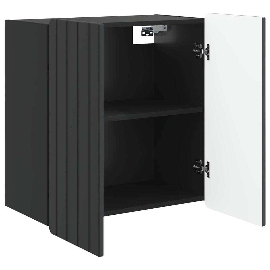 Wandschrank Schwarz 59 x 31 x 64 cm Holzwerkstoff