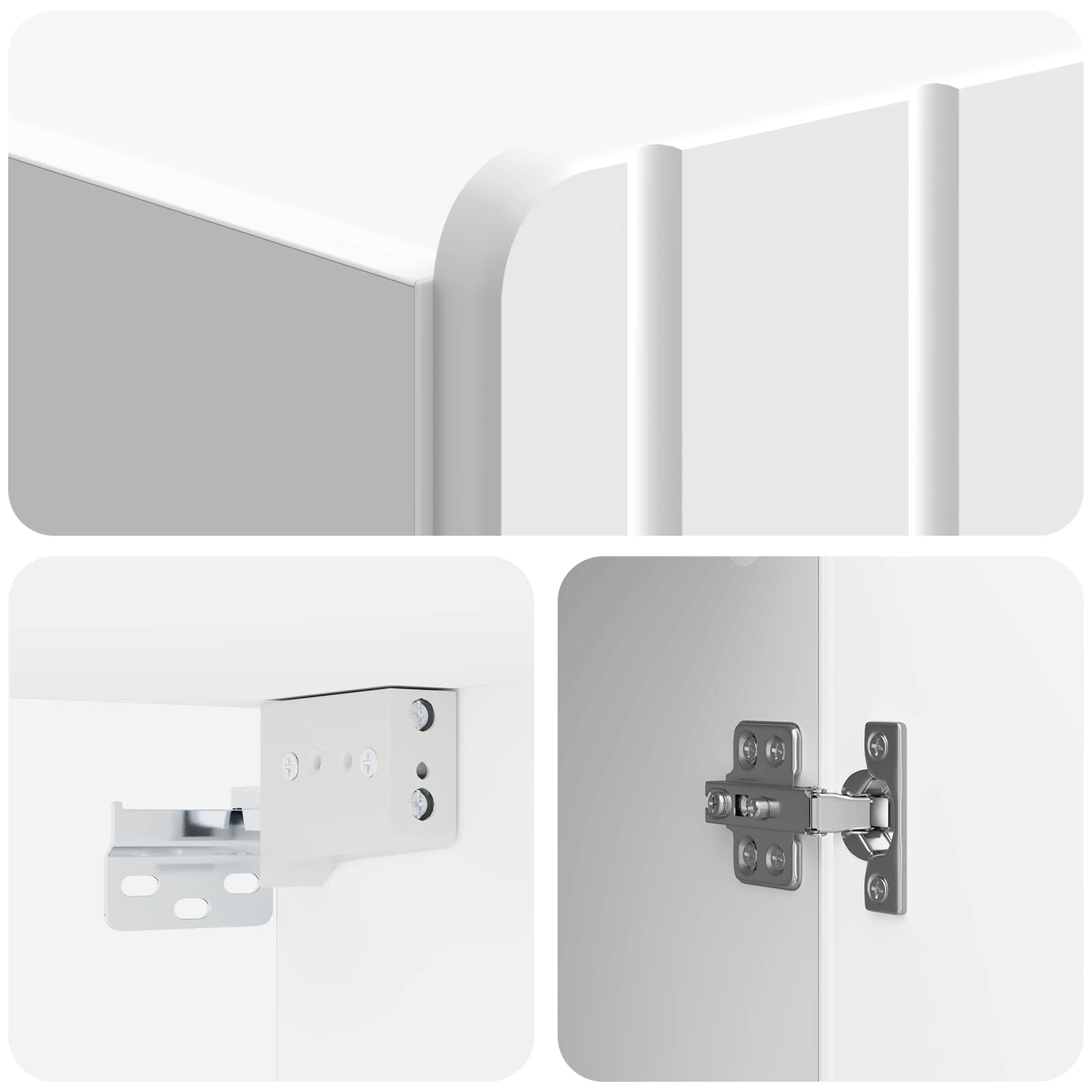 Wandschrank Hochglanz Weiß 59 x 31 x 64 cm Holzwerkstoff