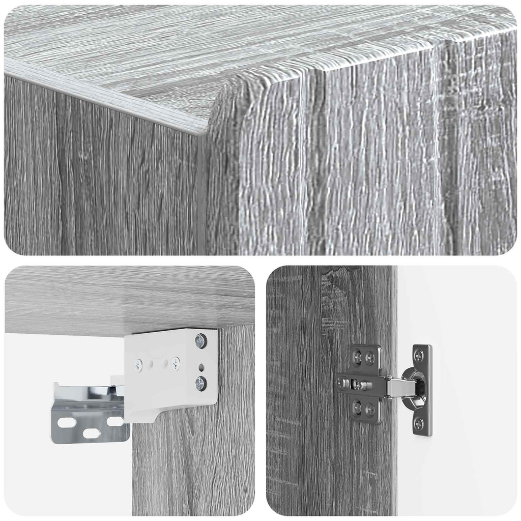 Wandschrank Grau Sonoma 59 x 31 x 64 cm Holzwerkstoff
