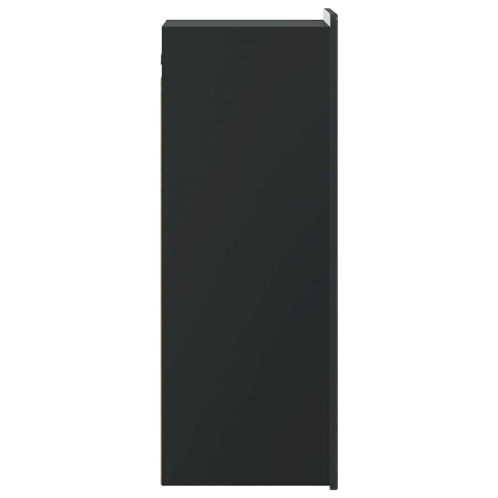 Wandschrank Schwarz 33 x 34,5 x 94 cm Holzwerkstoff