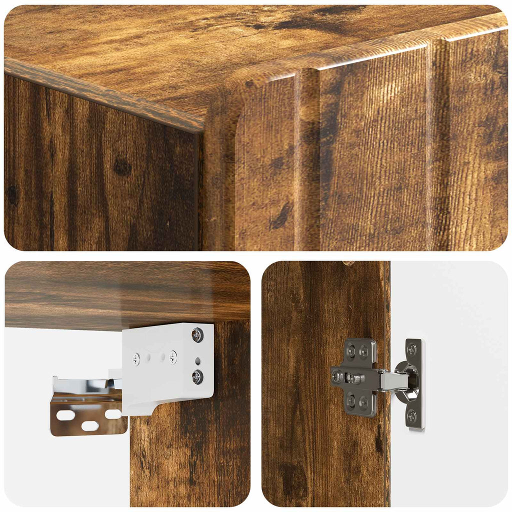Wandschrank Geräucherte Eiche 33 x 34,5 x 94 cm Holzwerkstoff
