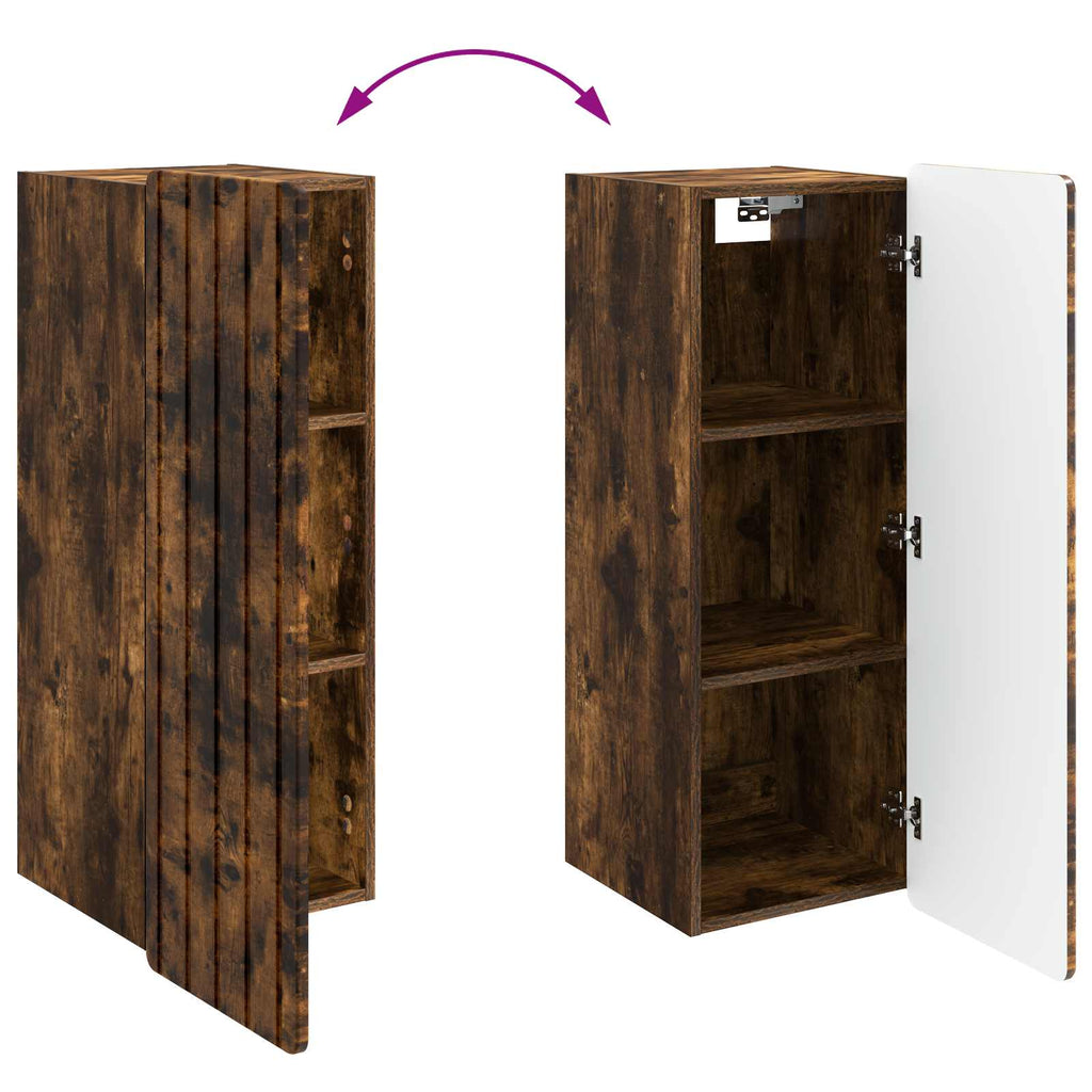 Wandschrank Geräucherte Eiche 33 x 34,5 x 94 cm Holzwerkstoff