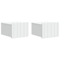 Wandmontierter Nachttisch 2 pcs Weiß 33 x 34,5 x 24 cm