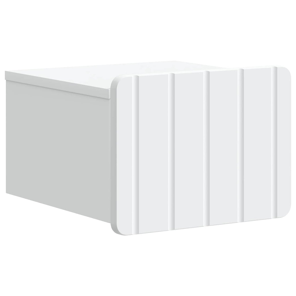 Wandmontierter Nachttisch 2 pcs Weiß 33 x 34,5 x 24 cm