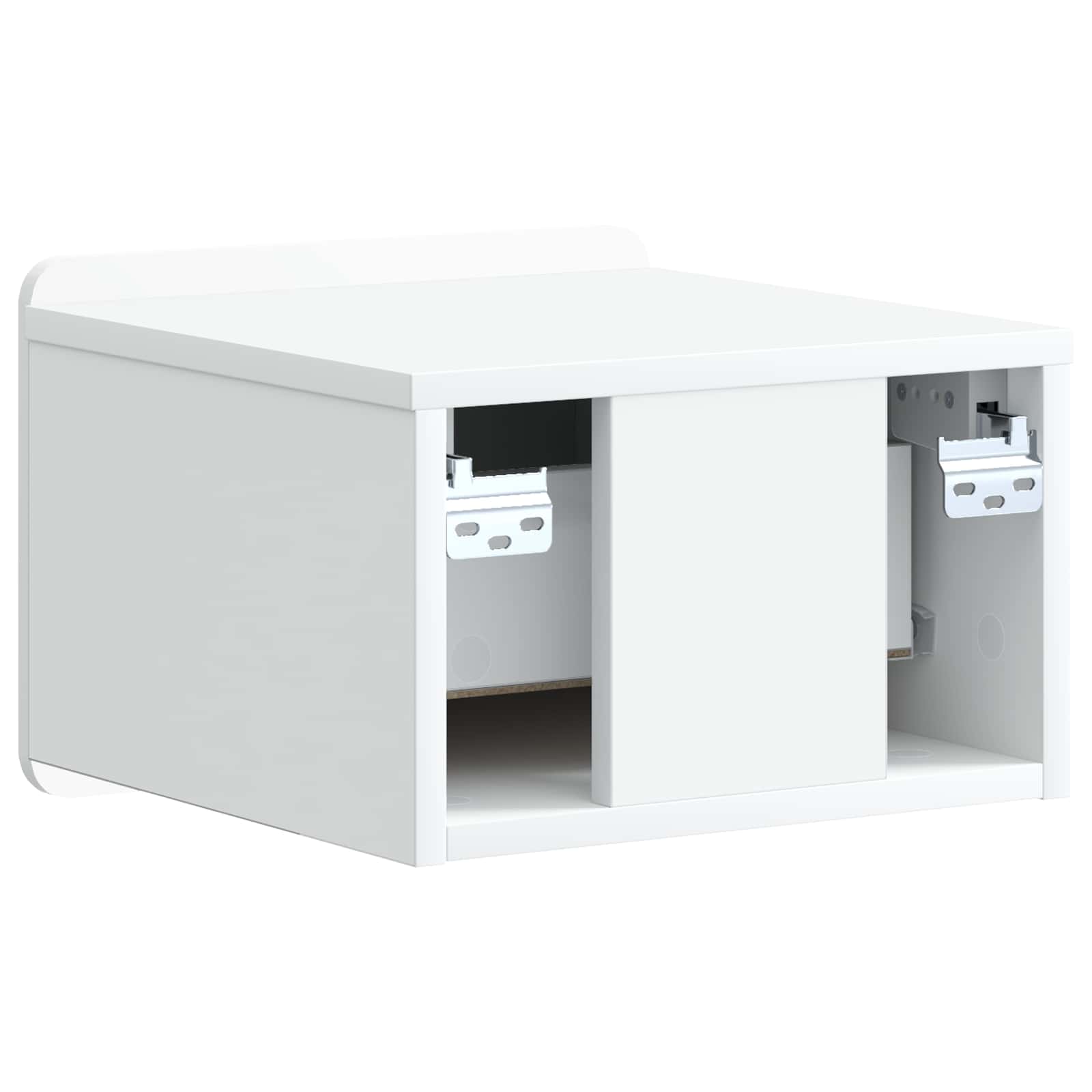 Wandmontierter Nachttisch 2 pcs Weiß 33 x 34,5 x 24 cm