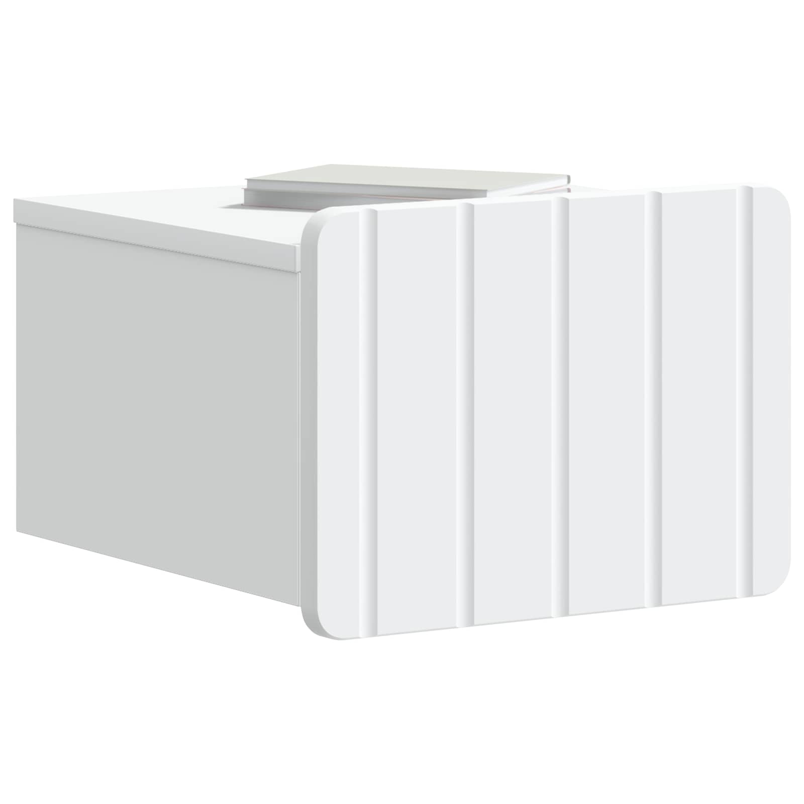 Wandmontierter Nachttisch 2 pcs Weiß 33 x 34,5 x 24 cm