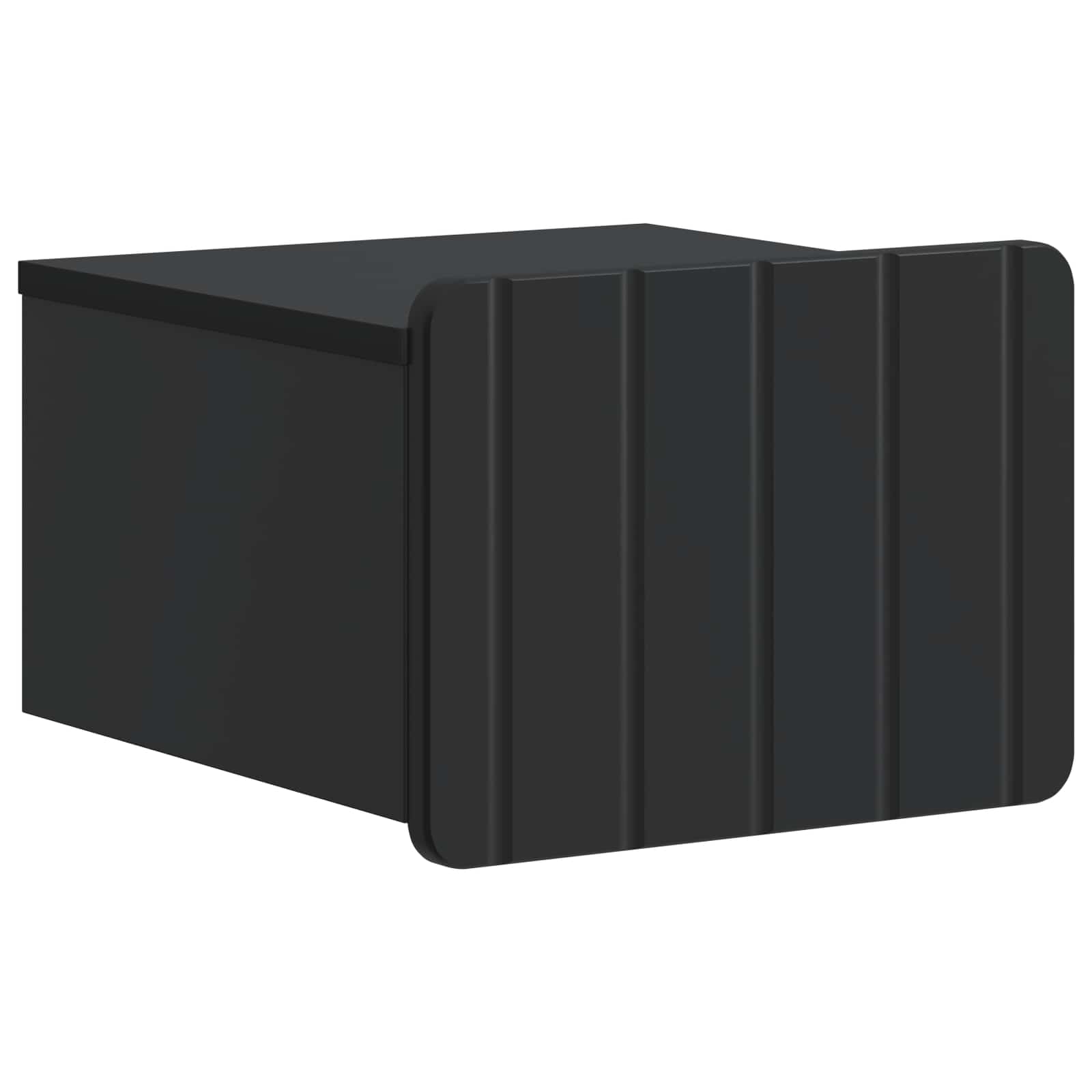 Wandmontierter Nachttisch 2 pcs Schwarz 33 x 34,5 x 24 cm
