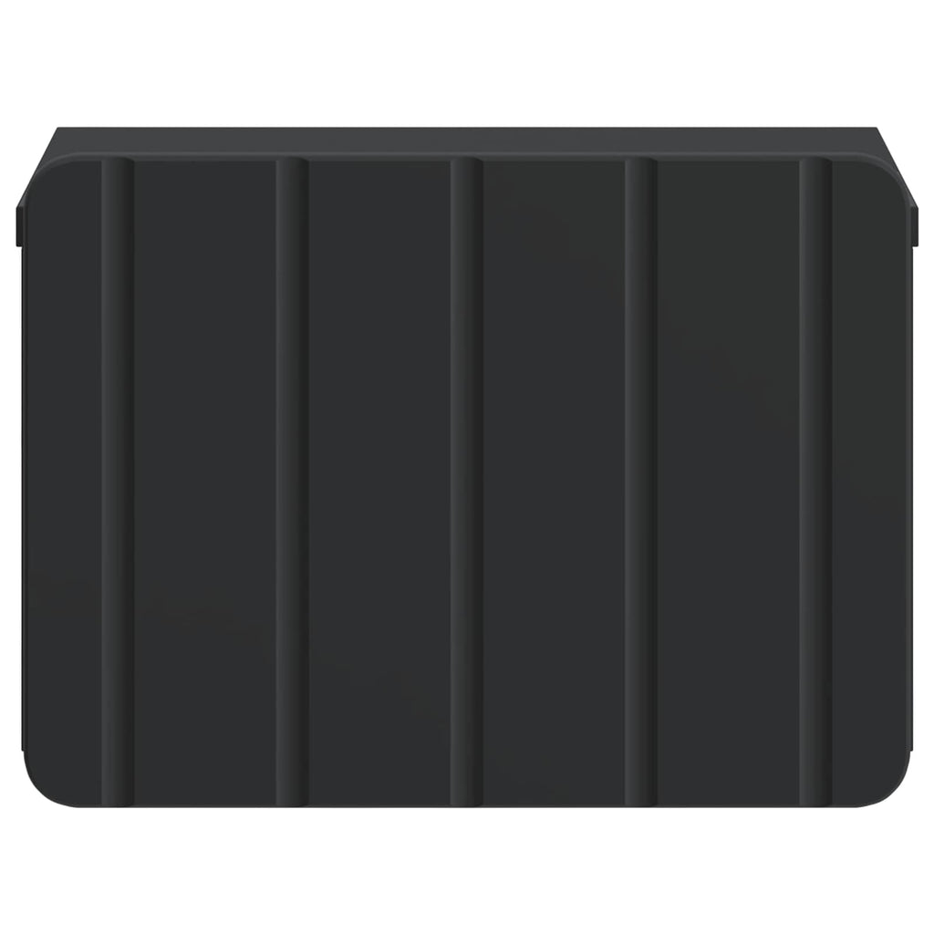 Wandmontierter Nachttisch 2 pcs Schwarz 33 x 34,5 x 24 cm