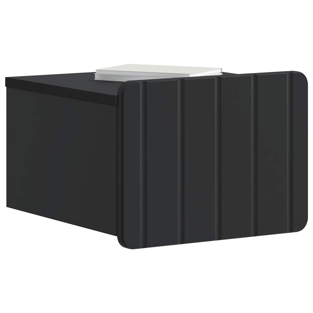 Wandmontierter Nachttisch 2 pcs Schwarz 33 x 34,5 x 24 cm